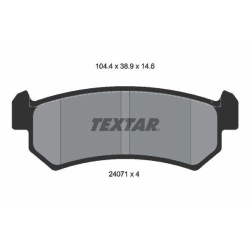 TEXTAR Bremsbelagsatz, Scheibenbremse