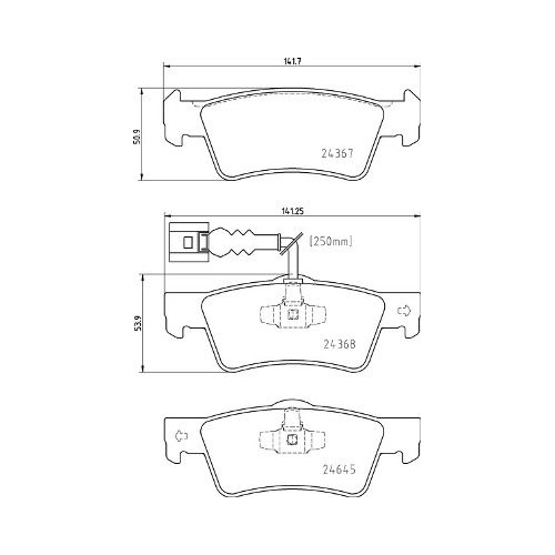 BREMBO Bremsbelagsatz, Scheibenbremse PRIME LINE