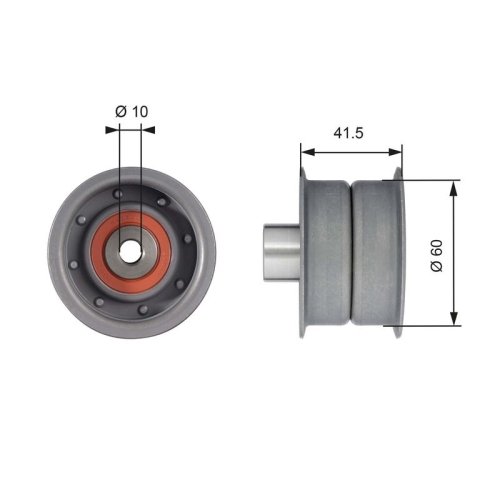 GATES Umlenk-/Führungsrolle, Zahnriemen PowerGrip™