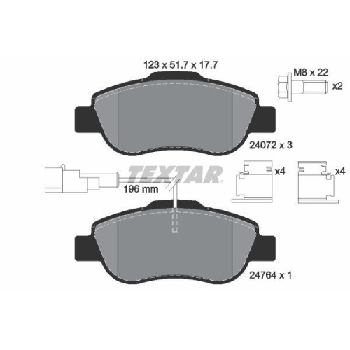 TEXTAR Bremsbelagsatz, Scheibenbremse Q+