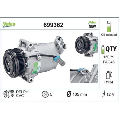 VALEO Kompressor, Klimaanlage VALEO CORE-FLEX