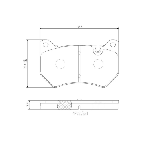 BREMBO Bremsbelagsatz, Scheibenbremse PRIME LINE