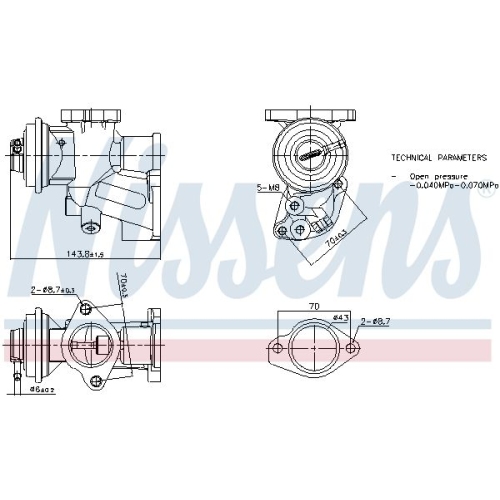 NISSENS AGR-Ventil ** FIRST FIT **