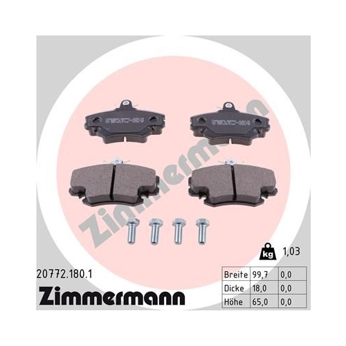 ZIMMERMANN Bremsbelagsatz, Scheibenbremse