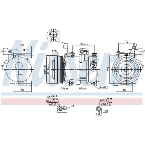 NISSENS Kompressor, Klimaanlage ** FIRST FIT **