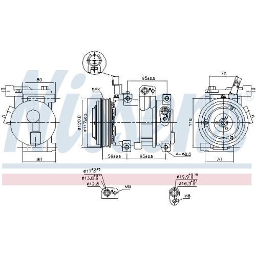 NISSENS Kompressor, Klimaanlage ** FIRST FIT **