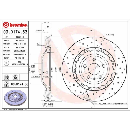 BREMBO Bremsscheibe PRIME LINE - Dual Cast