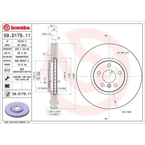 BREMBO Bremsscheibe PRIME LINE - UV Coated