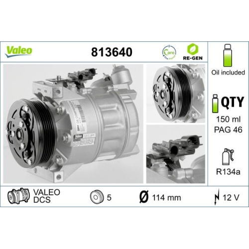 VALEO Kompressor, Klimaanlage VALEO RE-GEN AT