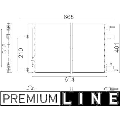 MAHLE Kondensator, Klimaanlage BEHR *** PREMIUM LINE ***