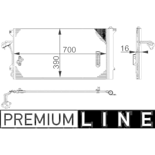 MAHLE Kondensator, Klimaanlage BEHR *** PREMIUM LINE ***