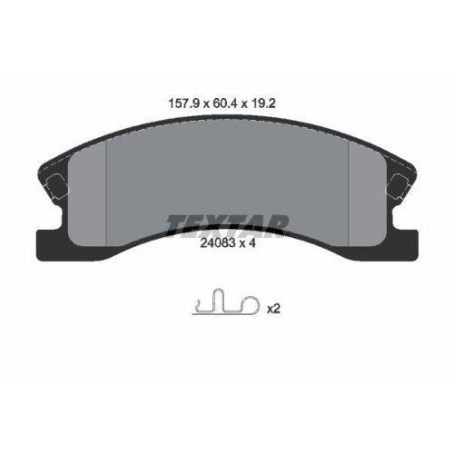 TEXTAR Bremsbelagsatz, Scheibenbremse