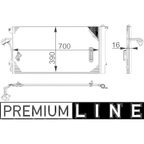 MAHLE Kondensator, Klimaanlage BEHR *** PREMIUM LINE ***