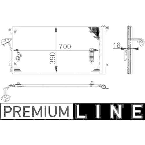 MAHLE Kondensator, Klimaanlage BEHR *** PREMIUM LINE ***