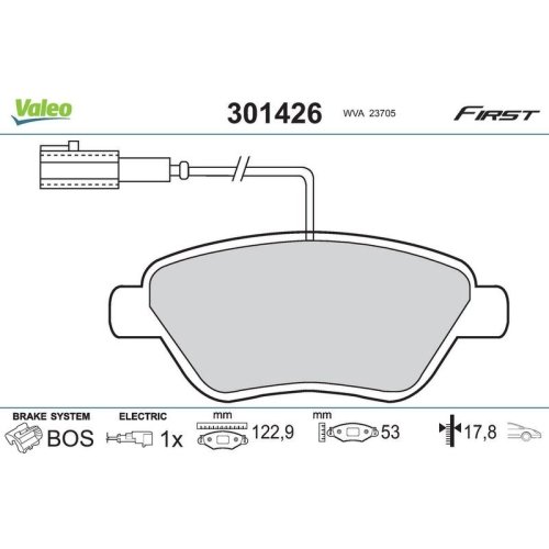 VALEO Bremsbelagsatz, Scheibenbremse FIRST