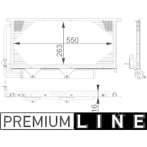 MAHLE Kondensator, Klimaanlage BEHR *** PREMIUM LINE ***