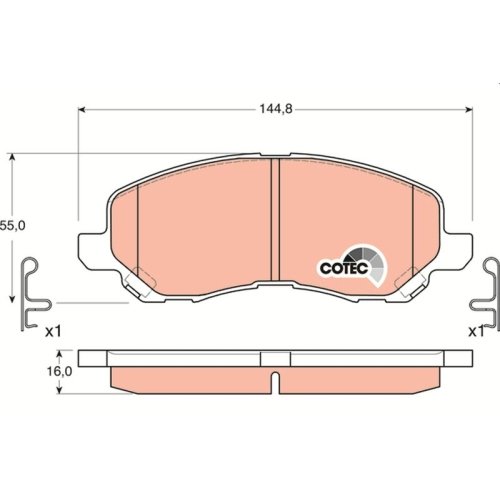 TRW Bremsbelagsatz, Scheibenbremse COTEC