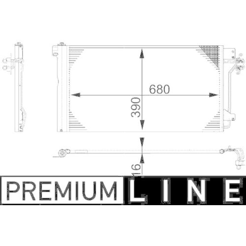 MAHLE Kondensator, Klimaanlage BEHR *** PREMIUM LINE ***