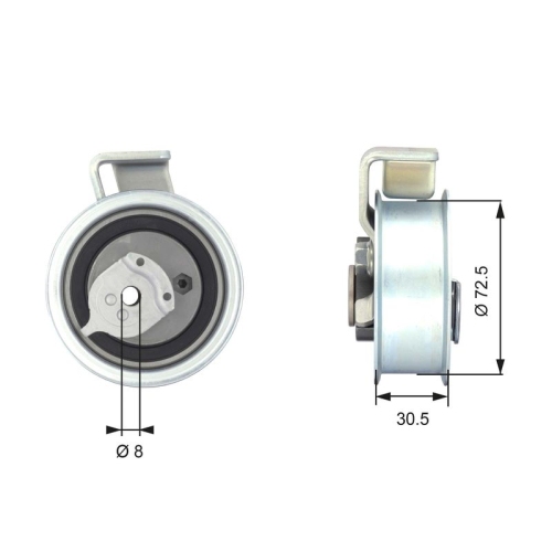 GATES Spannrolle, Zahnriemen PowerGrip™