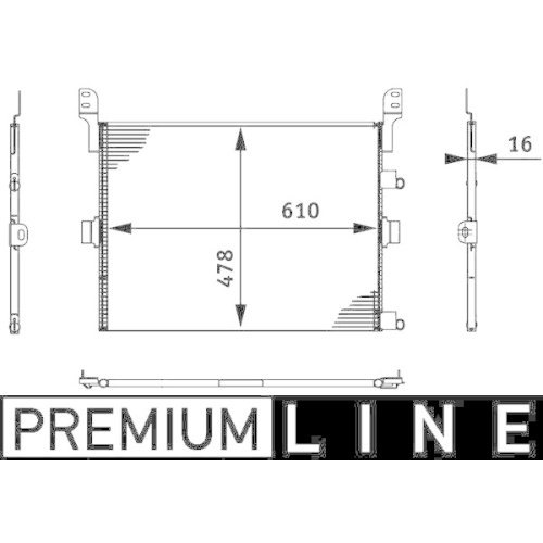 MAHLE Kondensator, Klimaanlage BEHR *** PREMIUM LINE ***