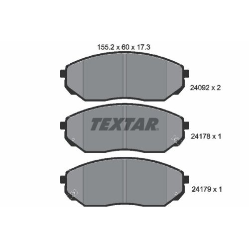 TEXTAR Bremsbelagsatz, Scheibenbremse