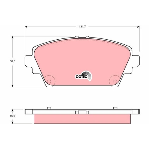 TRW Bremsbelagsatz, Scheibenbremse COTEC