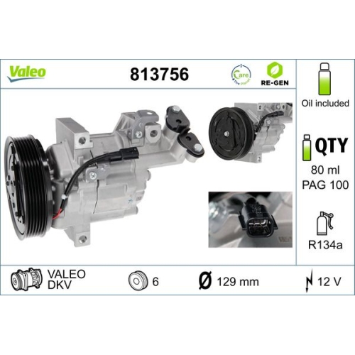 VALEO Kompressor, Klimaanlage VALEO RE-GEN AT