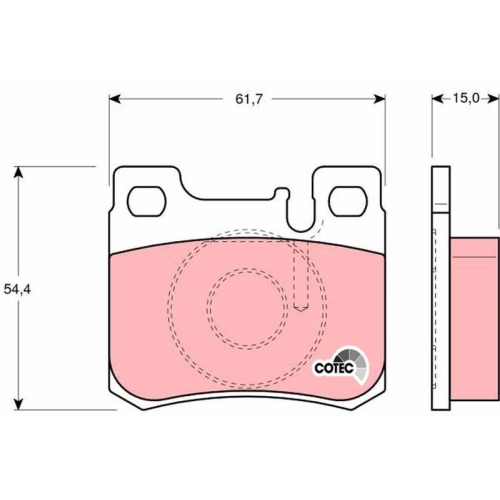 TRW Bremsbelagsatz, Scheibenbremse COTEC