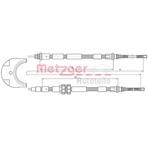 METZGER Seilzug, Feststellbremse