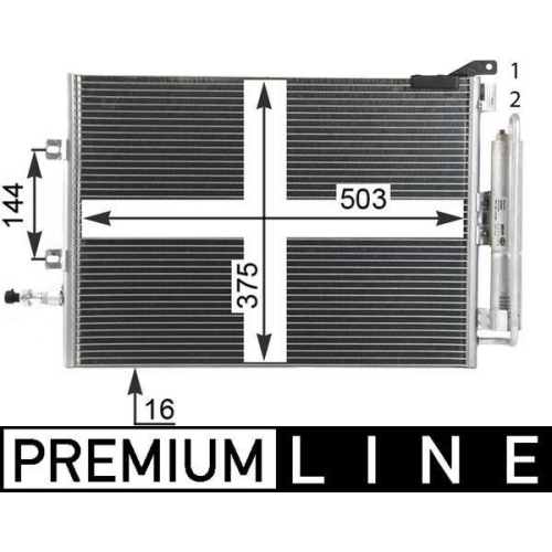 MAHLE Kondensator, Klimaanlage BEHR *** PREMIUM LINE ***