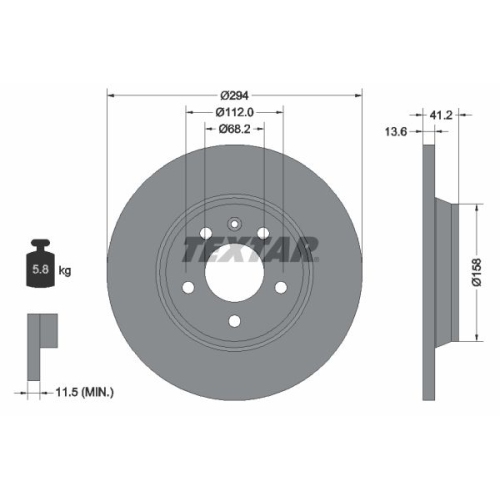 TEXTAR Bremsscheibe PRO