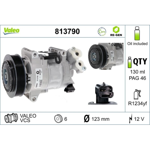 VALEO Kompressor, Klimaanlage VALEO RE-GEN AT