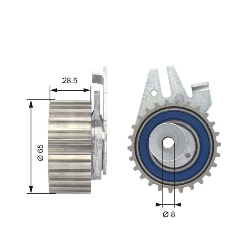 GATES Spannrolle, Zahnriemen PowerGrip™