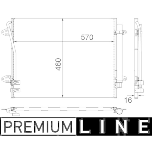 MAHLE Kondensator, Klimaanlage BEHR *** PREMIUM LINE ***