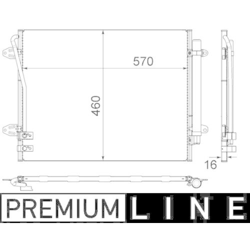 MAHLE Kondensator, Klimaanlage BEHR *** PREMIUM LINE ***