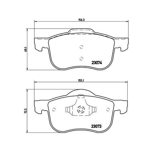 BREMBO Bremsbelagsatz, Scheibenbremse PRIME LINE