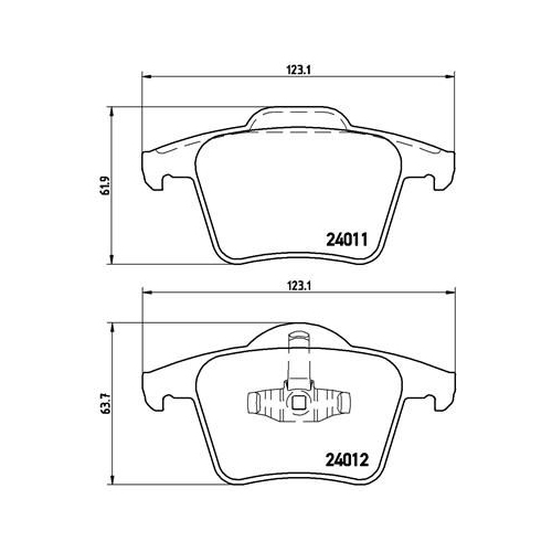 BREMBO Bremsbelagsatz, Scheibenbremse PRIME LINE