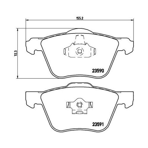 BREMBO Bremsbelagsatz, Scheibenbremse PRIME LINE