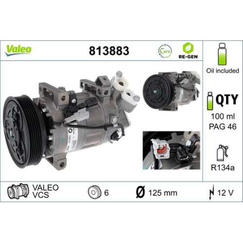 VALEO Kompressor, Klimaanlage VALEO RE-GEN AT