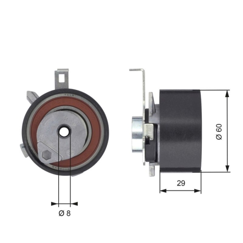 GATES Spannrolle, Zahnriemen PowerGrip™