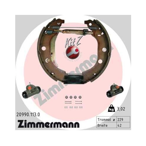 ZIMMERMANN Bremsbackensatz KIT Z