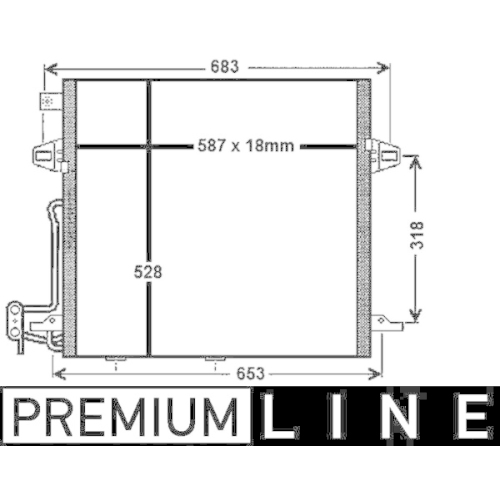 MAHLE Kondensator, Klimaanlage BEHR *** PREMIUM LINE ***