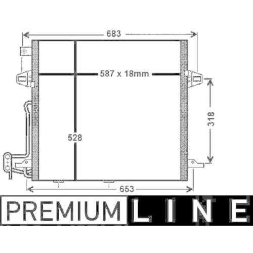 MAHLE Kondensator, Klimaanlage BEHR *** PREMIUM LINE ***