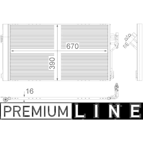 MAHLE Kondensator, Klimaanlage BEHR *** PREMIUM LINE ***