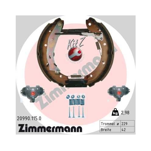 ZIMMERMANN Bremsbackensatz KIT Z