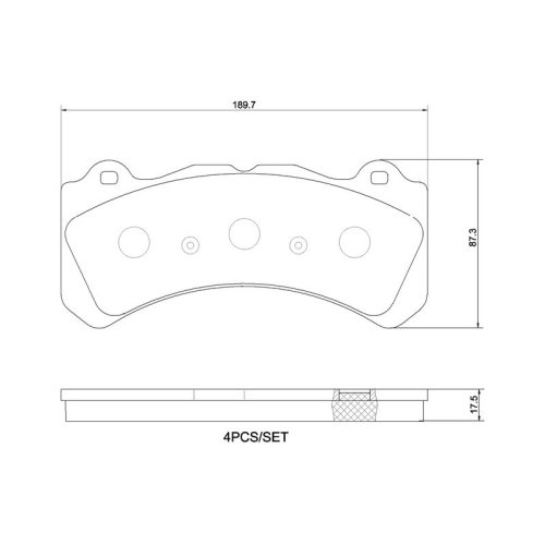 BREMBO Bremsbelagsatz, Scheibenbremse PRIME LINE