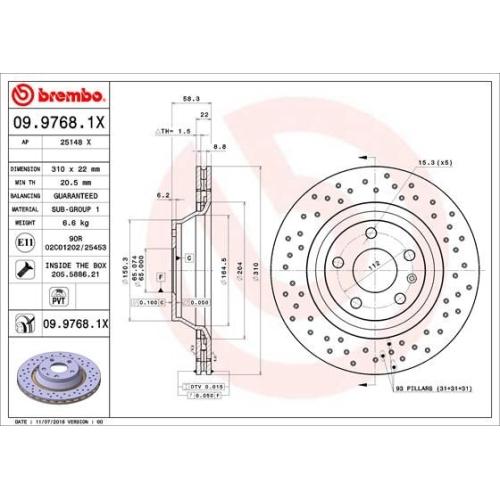 BREMBO Bremsscheibe XTRA LINE - Xtra