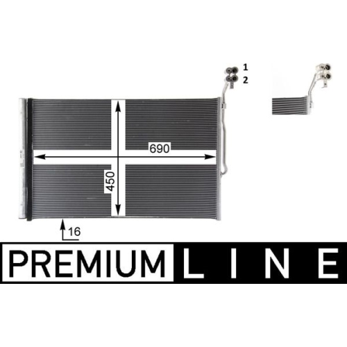 MAHLE Kondensator, Klimaanlage BEHR *** PREMIUM LINE ***