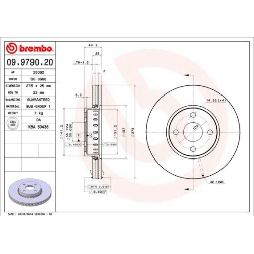 BREMBO Bremsscheibe PRIME LINE