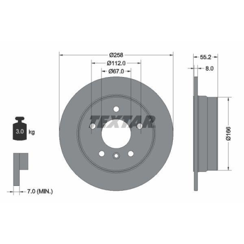 TEXTAR Bremsscheibe PRO